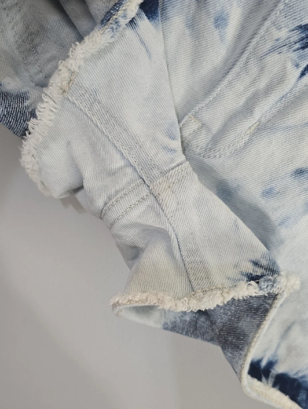 GAP Jean Shorts Girls Size Two-tone Tie Dye Tie-dye Tiedye Frayed-hem